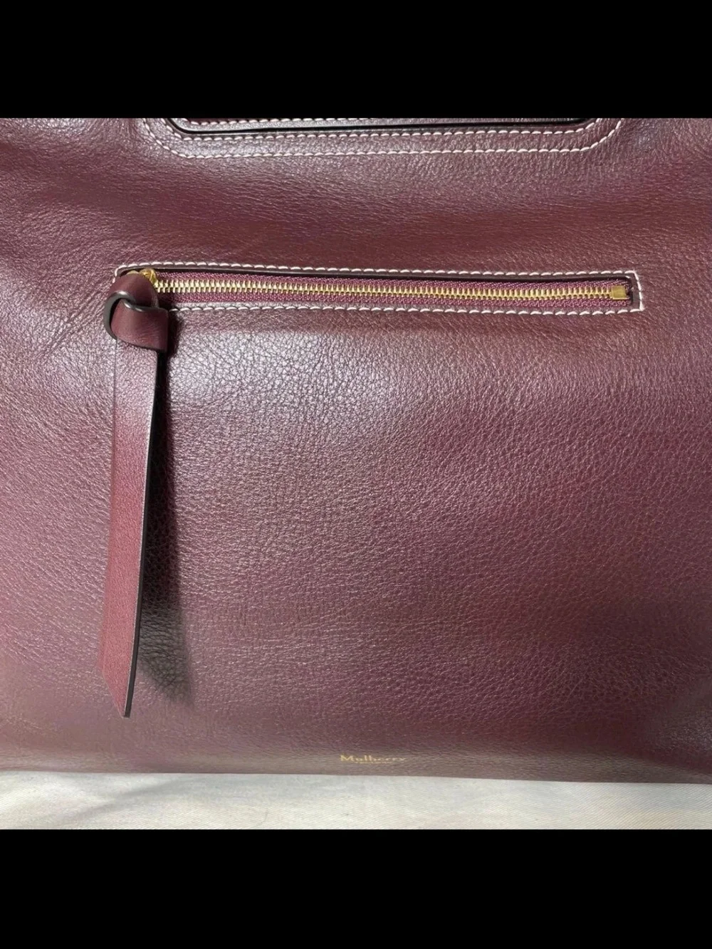 Mulberry Shoulder Bag in Deep Burgundy Leather